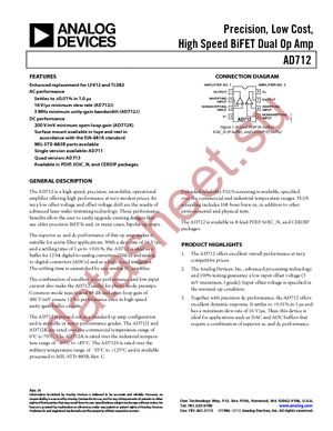 AD712KR-REEL datasheet  